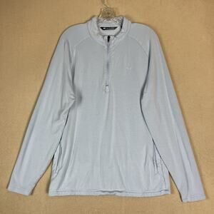Travis‎ Mathew Pullover Mens M Blue 1/4 Zip Golf Long Sleeve Mock Neck Sweater